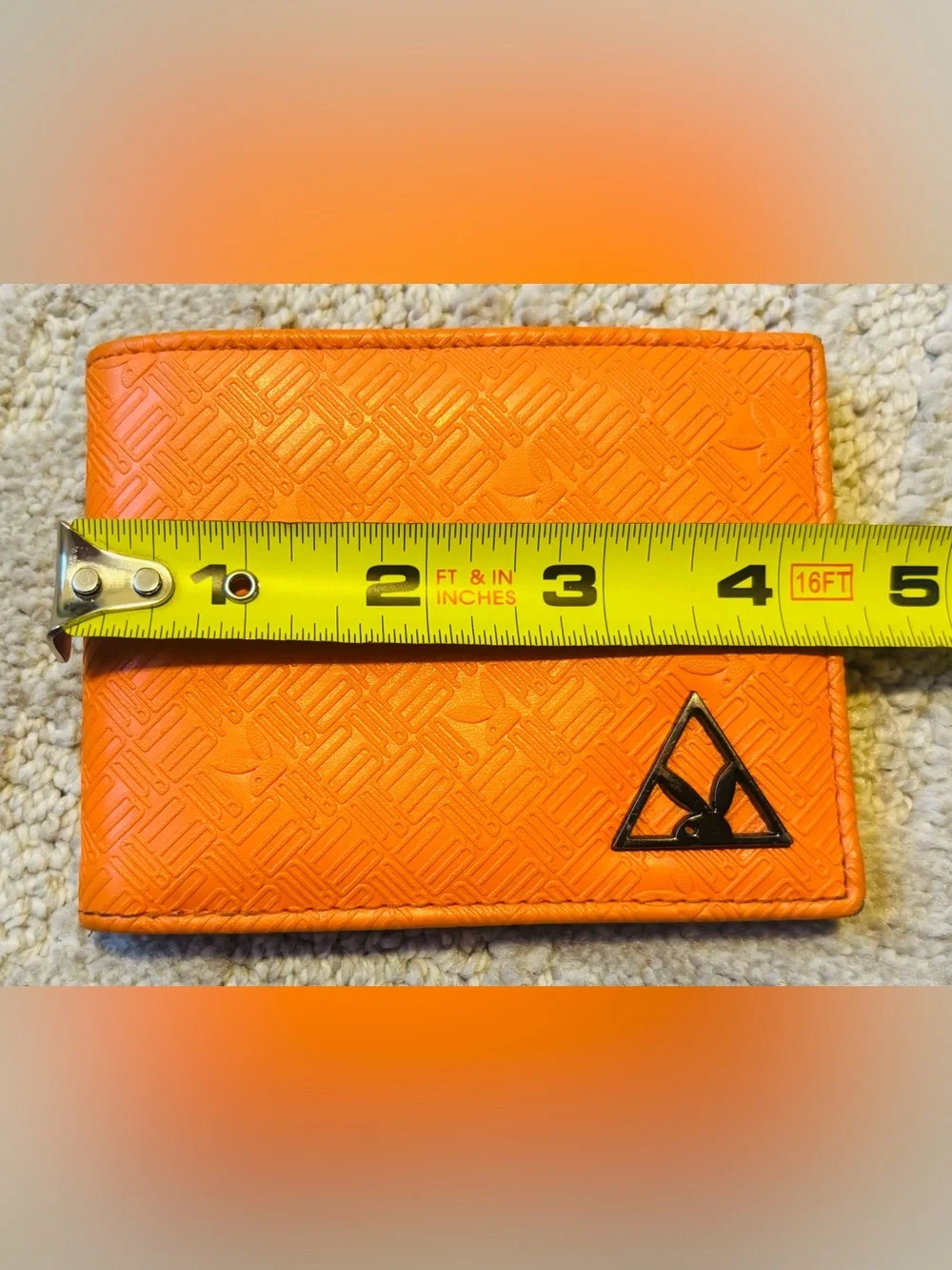 Orange Playboy Logo Bifold Wallet